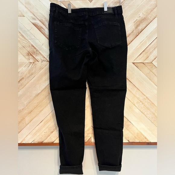 Tahari Women’s Amelia Black Jeans Button Fly Skinny High Rise Jeans Size 31 - Picture 4 of 6